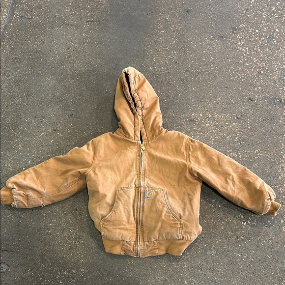 Kids Tan Hooded Jacket - Picture 1 of 5